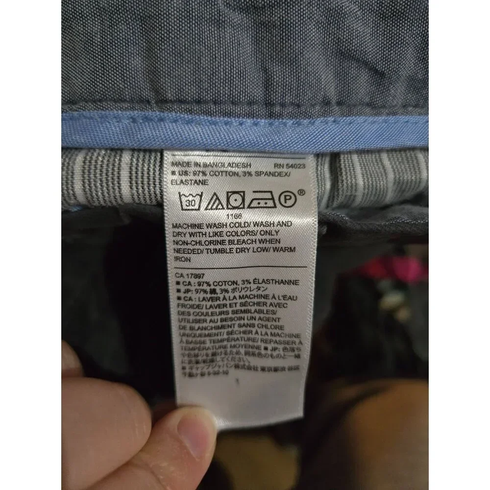 Banana Republic Mens Gray Aiden Straight Chino Pants 32/32 Preppy Neutral Career
